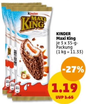 PENNY KINDER Maxi King 3x35 g Packung Angebot