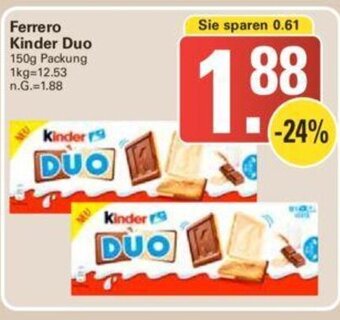 WEZ Ferrero Kinder Duo 150g Angebot