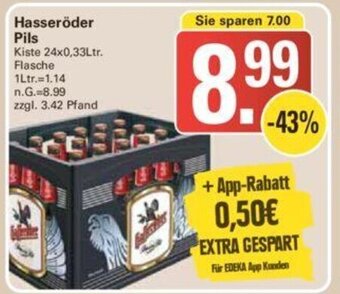 WEZ Hasseröder Pils 24x0,33Ltr. Angebot