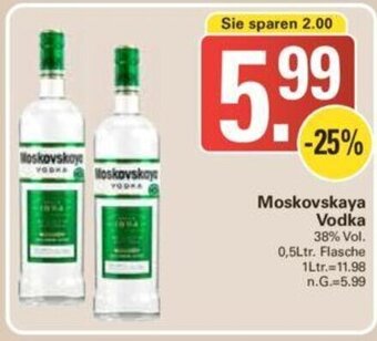 WEZ Moskovskaya Vodka 0,5Ltr. Angebot