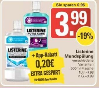 WEZ Listerine Mundspülung 500ml Angebot