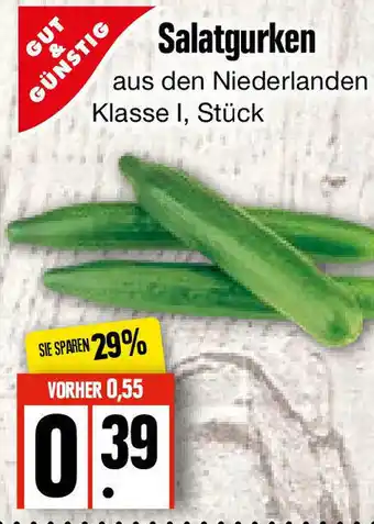 Edeka Frischemarkt Gut & Günstig Salatgurken Angebot