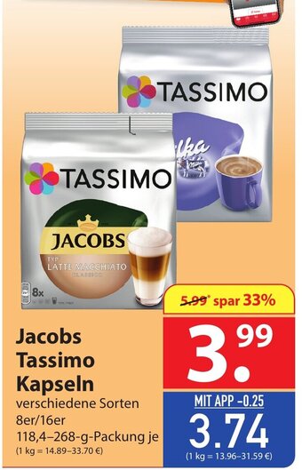 Famila Nord Ost Jacobs Tassimo Kapseln 8er/16er 118,4-268 g Angebot