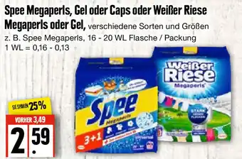 Edeka Frischemarkt Spee Megaperls, Gel oder Caps oder Weißer Riese Megaperls oder Gel Angebot