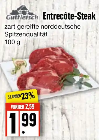 Edeka Frischemarkt Gutfleisch Entrecôte Steak 100g Angebot