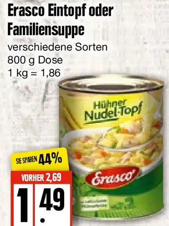 Edeka Frischemarkt Erasco Eintopf oder Familiensuppe 800g Angebot