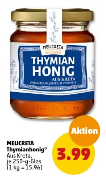 PENNY MELICRETA Thymianhonig 250 g Glas Angebot