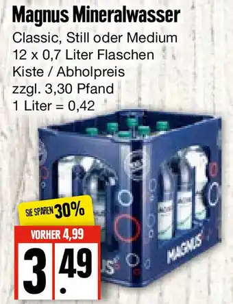 Edeka Frischemarkt Magnus Mineralwasser 12x0,7L Angebot