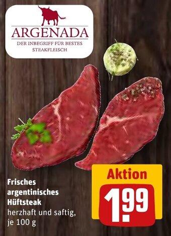 REWE Frisches argentinisches Hüftsteak 100 g Angebot