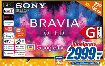 Expert Klein Sony OLED TV XR 77A84J Angebot