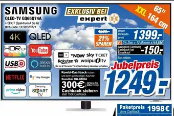 Expert Klein Samsung QLED TV GQ65Q74A Angebot