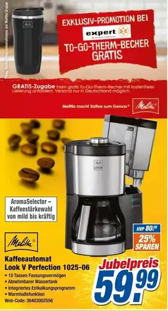 Expert Klein Melitta Kaffeeautomat Look V Perfection 1025-06 Angebot