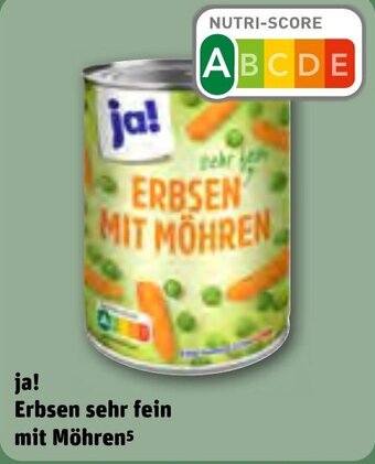 REWE ja! Erbsen sehr fein mit Möhren Angebot