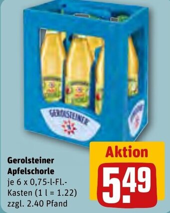 REWE Gerolsteiner Apfelschorle 6 x 0,75-l-FL. Angebot