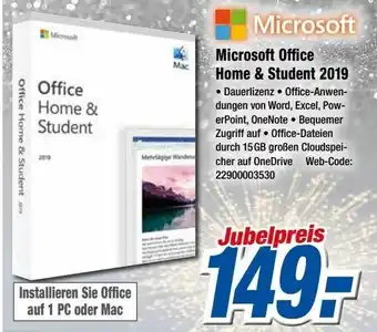 Expert Klein Microsoft Office Home & Student 2019 Angebot