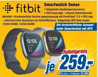 Expert Klein Fitbit Smartwatch Sense Angebot