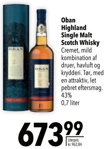 CITTI Markt Oban Highland Single Malt Scotch Whisky 0,7 Liter Angebot