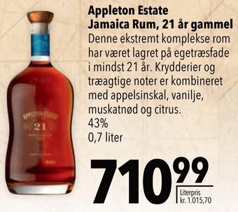 CITTI Markt Appleton Estate Jamaica Rum, 21 år gammel 0,7 liter Angebot