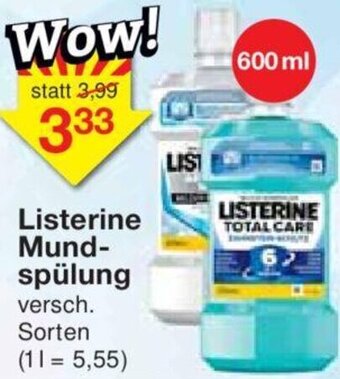 Jawoll Listerine Mundspülung 600 ml Angebot