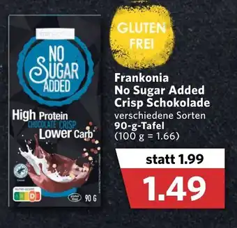 Combi Frankonia no Sugar Added Crisp Schokolade 90g Angebot