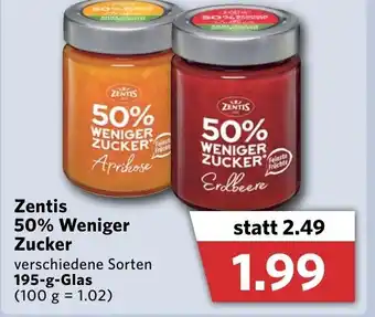 Combi Zentis 50% Weniger Zucker 195g Glas Angebot