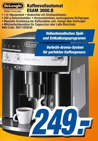 K+B Expert DeLonghi Kaffeevollautomat ESAM 3000.B Angebot