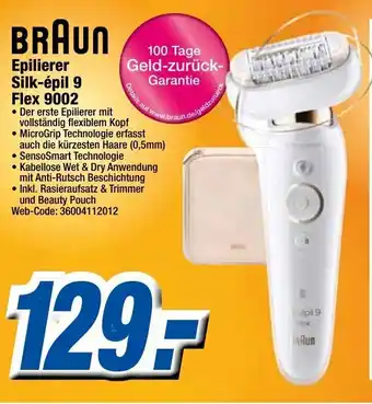 K+B Expert Braun Epilierer Silk-epil 9 Flex 9002 Angebot