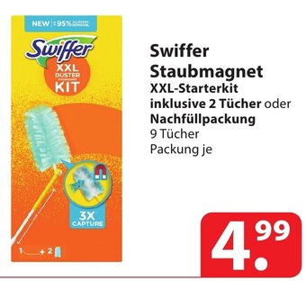 Famila Nord Ost Swiffer Staubmagnet XXL-Starterkit inklusive 2 Tücher oder Nachfüllpackung 9 Tücher Angebot