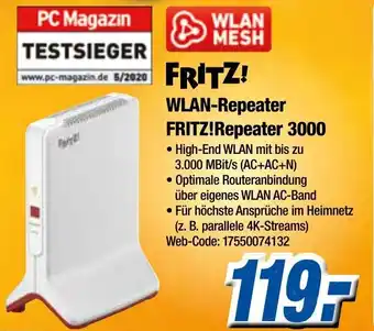 K+B Expert WLAN Repeater FRITZ! Repeater 3000 Angebot