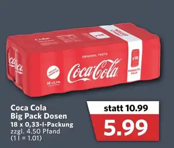 Combi Coca Cola Big Pack Dosen 18 x 0,33l Angebot