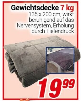 CENTERSHOP Gewichtsdecke 7 kg Angebot