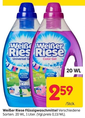 Rusta Weißer Riese Flüssigwaschmittel Verschiedene Sorten. 20 WL, 1 Liter. Angebot