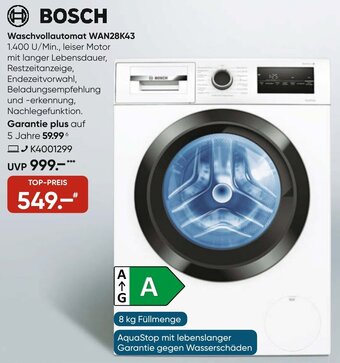 Galeria BOSCH Waschvollautomat WAN28K43 Angebot