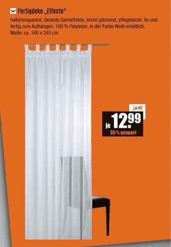 V Baumarkt Fertigdeko ,,Effecto" Angebot