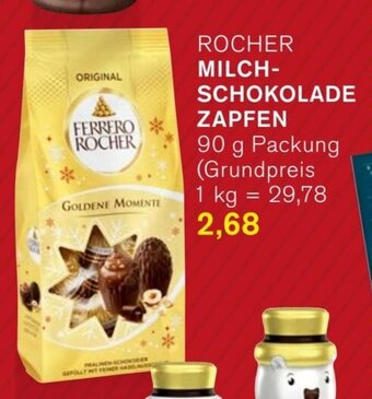 KODi FERRERO ROCHER MILCH- SCHOKOLADE ZAPFEN 90 g Packung Angebot