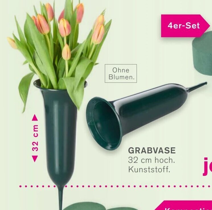 GRABVASE 32 cm hoch. Kunststoff. Angebot bei KODi