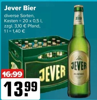 Logo Getränkemarkt Jever Bier 20*500ml Angebot