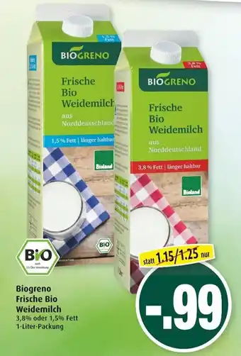 Markant Biogreno Frische Bio Weidemilch Angebot