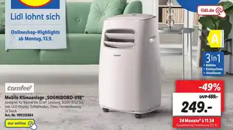 Lidl Comfee Mobile Klimaanlage Sognidoro 09E Angebot