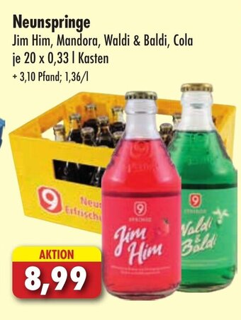 Lösch Depot Neunspringe Jim Him, Mandora, Waldi & Baldi, Cola je 20 x 0,33L Angebot