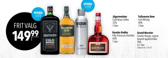 CITTI Markt Jägermeister 1 liter,  Danzka Vodka 1 liter, Tullamore Dew 1 liter, Grand Marnier 0,7 liter Angebot