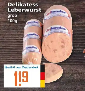 Klaas und Kock Delikatess leberwurst 100g Angebot