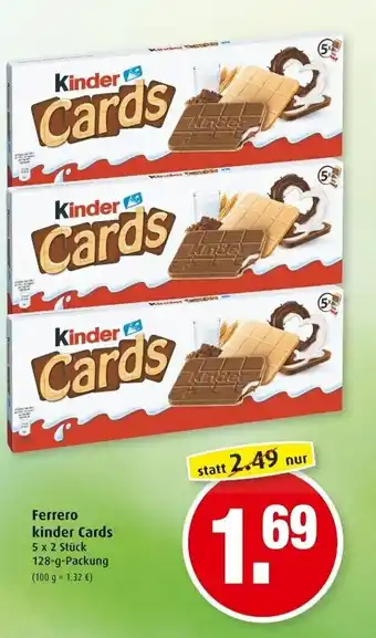 Markant Ferrero Kinder Cards 128g Angebot