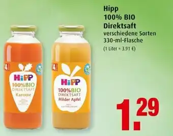 Markant Hipp 100% Bio Direksaft 330ml Angebot