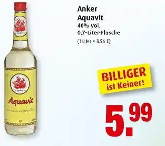 Markant Anker Aquavit 0,7liter Angebot