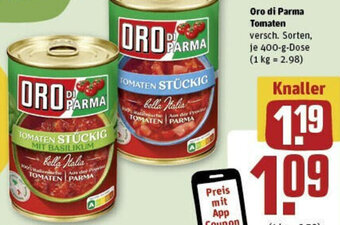 REWE Oro di Parma Tomaten 400 g Dose Angebot