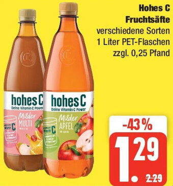 Edeka Hohes C Fruchtsäfte 1 Liter Angebot