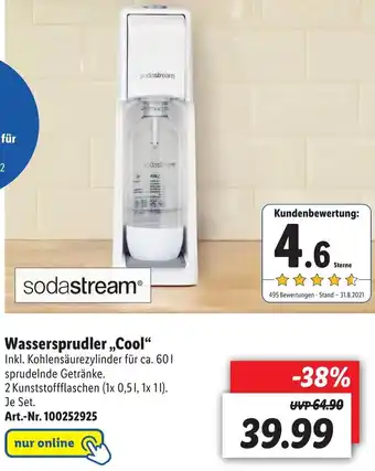 Lidl Sodastream Wassersprudler Cool Angebot