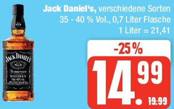 Edeka Jack Daniel's 0,7 Liter Flasche Angebot