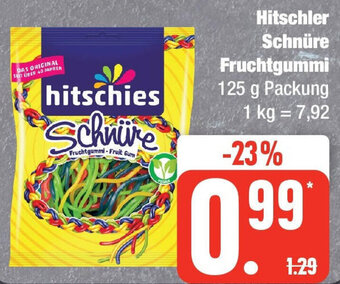 Edeka Hitschler Schnüre Fruchtgummi 125 g Packung Angebot